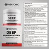 Treatonic Maximum Strength Numbing Cream: Numbing Cream for Discomfort, Burn, Itch & Pain Relief - Fast-Acting, Soothing Topical Anesthetic with Menthol & Emu Oil for Hemorrhoid Treatment – 1.7oz