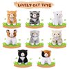 8 Pieces Plush Pets 5 Inch Stuffed Animals Bulk Assorted Cute Stuffed Pet Animal Plush Toys Small Plush Animals for Halloween Kid Classroom School Pet Party Favors Supplies Decoration (Long Hair Cat)