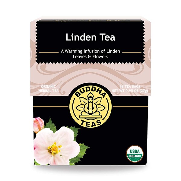Buddha Teas Organic Linden Tea - OU Kosher, USDA Organic, CCOF Organic, 18 Bleach-Free Tea Bags