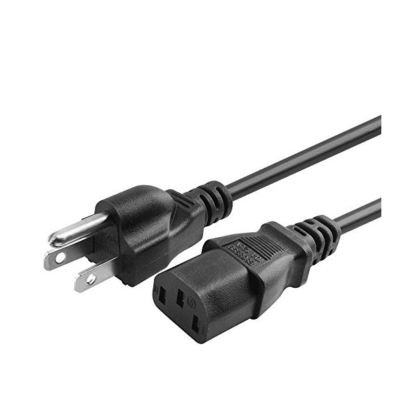 Yustda New AC Power Cord Outlet Socket Cable Plug Lead for Coby TFTV1524-R TFTV1524 15" 15.4" Digital TFT LCD LED Monitor