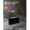 Mesqool Digital Alarm Clock for Bedrooms - Plug-in LED Clock with Dynamic RGB Digits, Dimmable Display & Night Light, 7 Color Options, Adjustable Alarm Volume, DST, 12/24 Hour - Ideal for Kids