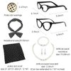 TUPARKA 12 Pcs 50's Costume Accessories Set Includes Chiffon Scarf Cat Eye Glasses Bandana Tie Headband Earrings Artificial Pearl Bracelet and Necklace