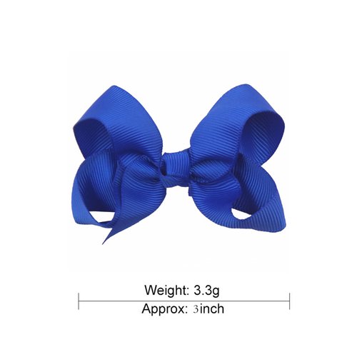 AUOCATTAIL 2pcs Red Blue Ribbon Bow Hair Clip, Clown Hair Accessories 3 Inches for Girls Kids Independence Day decoration