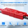 jamgoer Anderson Connector 50A 6-12 Gauge Battery Quick Connect/Disconnect Plug Kit 12V-36V for Car ATV Winch Trailer Motor, 4 Pack Red