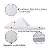 AhfuLife echoapple 5 Pairs of Deluxe Closed Toe White Slippers for Spa, Party Guest, Hotel and Travel (Large, White-5 Pairs)
