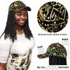 ELVAELFI 12inch Passion Twist Hair Extensions, Gold Graffiti Baseball Cap Wig, Breathable Synthetic Hair for Women