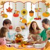 Pasimy 36 Sets Fall Suncatchers Craft Kits Thanksgiving DIY Paint Window Hanging Ornaments Decorations Make Your Own Autumn Activities Arts Project Party Favors Gifts for Classroom Home(Harvest)
