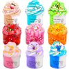 Slime Kit 9 Pack, with 3 Jelly Cube Crunchy Slime and 3 Cloud Slime and 3 Butter Slime, Soft Stretchy Clear Crunchy Slime, for Stress Relief Toy Girls Boys, Party Favors, Birthday Gift