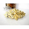 Generic Gold or silver metal filigree with leaves hair clip barrette (Primary color: Silver), 1 Count (Pack of 1)