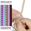 1 Pack 25" Purple Hair Ties No Damage for Swimming, Elastic Hair Tie for Women Girls Strong Ponytail Holders for Long Thick Curly Hair Stretchy No Snag Hair Bands for Sports Beach Pool
