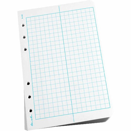 Rite In The Rain Weatherproof Loose Leaf Paper, 4.625" x 7", 32# White, Field Pattern, 100 Sheet Pack (No. 352)
