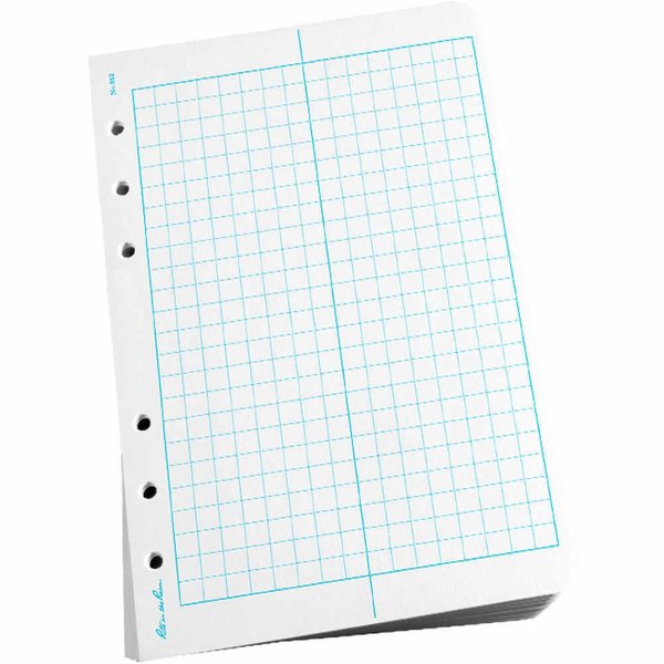 Rite In The Rain Weatherproof Loose Leaf Paper, 4.625" x 7", 32# White, Field Pattern, 100 Sheet Pack (No. 352)