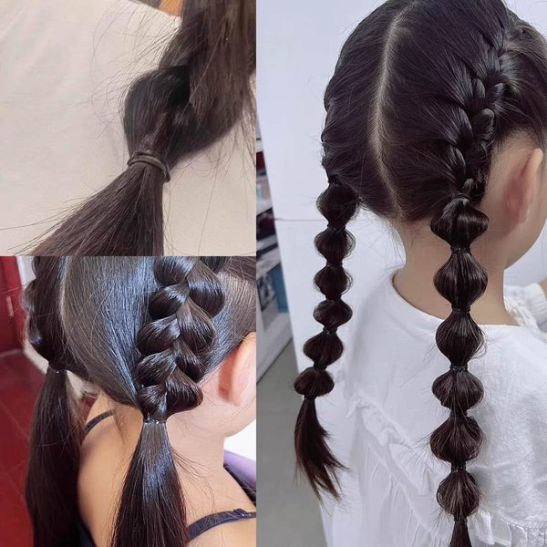 1500 PCS Hair Bands, Black Elastic Hair Band, Mini Hair Rubbers Ties for Girls Ponytail Hair Accessories, Soft Elastic Bands Non-Slip Small Hair Ties, with 1 PCS Elastic Hair Tie Cutter Tool