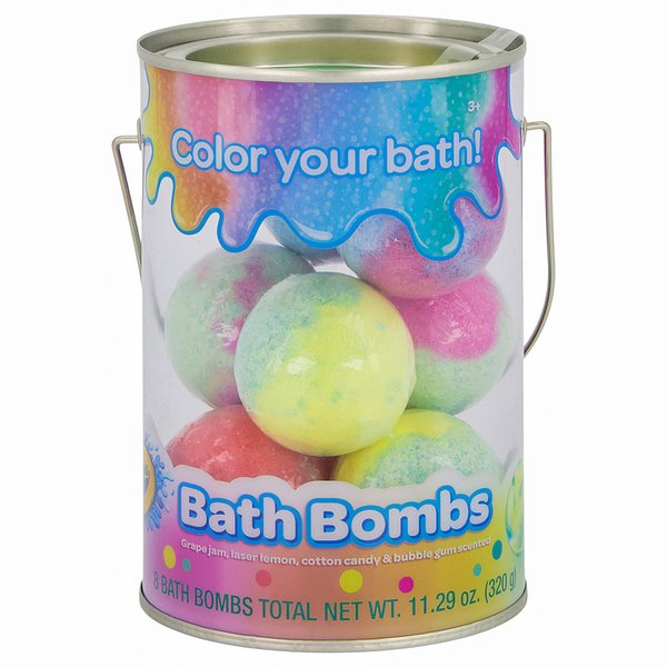 Taste Beauty Crayola Color Your Bath Bomb Bucket, 4 Scents, Multicolored, Pack of 8