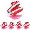 16 Pack Wind Up Teeth Walking Babbling Teeth Chattering Teeth for Party Favors Supplies Props for Halloween Gag Shows