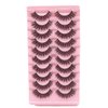 VGTE False Eyelashes 16MM Fluffy Wispy Dramatic Faux Mink Lashes Natural Style Fake Eye Lashes 10 Pairs Pack