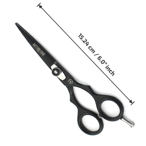 Kutting Edge - Hair Scissors Professional Hair Cutting Scissors Kit Thinning Shears - Hairdressing Scissors Set - Stainless Steel Barber Black Scissors 6.0”