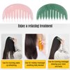 ideayard Jade Massage Comb for Head Anti-Static Hair Jade Stone Comb, Real Natural Jade Stone Gua Sha Scraping Massage Tool for Body Relaxing
