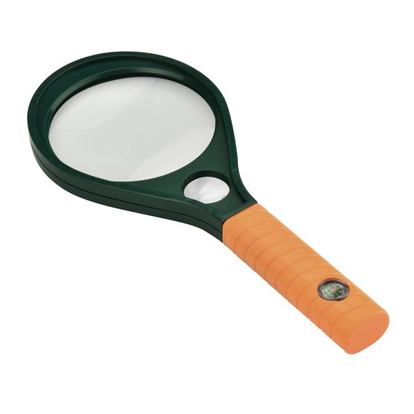 SE Dual-Power 1.5x and 6x Handheld Magnifier with Compass - MD3538