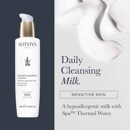 SOTHYS Comfort Cleansing Milk | Gentle Face Cleanser | Daily Makeup Remover for Sensitive Skin | 7 oz