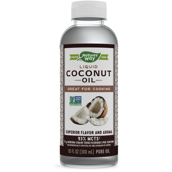 Nature's Way Premium Liquid Coconut Oil, 93% MCTs, 10 Fl. Oz