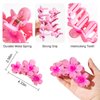 WHAVEL 4PCS Hawaiian Flower Hair Clips Hibiscus Flower Claw Clips for Thick Hair Cute Hair Clips Kawaii Beach Flower Hair Accessories for Women Summer Hawaii