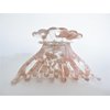 Pink white clear marbled hair claw clip medium fine hair