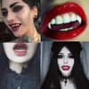 DILISHA 3 Pairs Vampire Fangs Teeth with Adhesive for Adults Kids Halloween Party Cosplay Accessories Props Werewolf Party False Teeth Dress Up