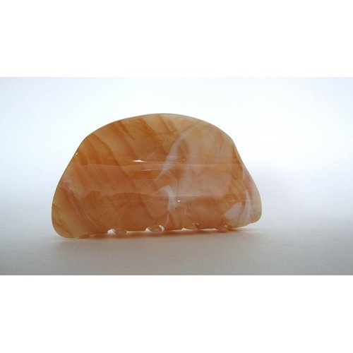 Generic Peach orange and creme marbled hair claw clip