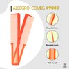 Allegro Combs 9000 Clipper Blending Cutting Wide Teeth Hair Comb For Fading Barbers Hairstylist Men Women Shower Comb Shampoo Styling 1 Piece (Neon Orange)