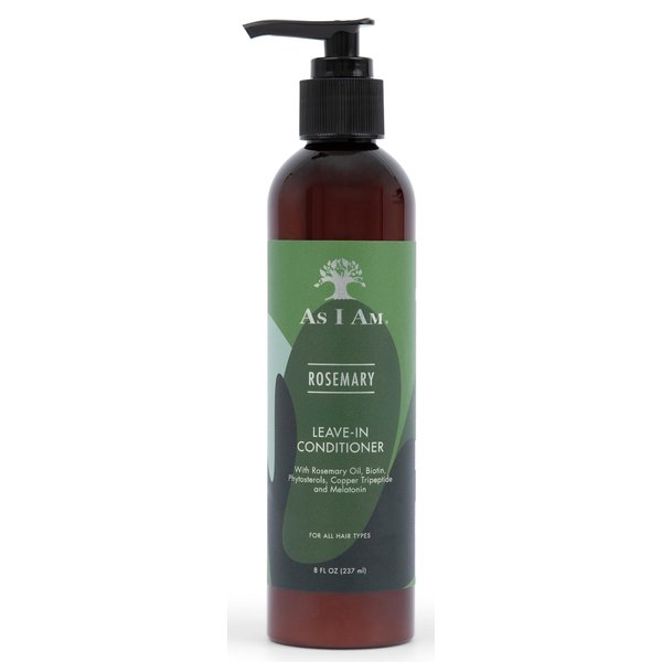 As I Am Rosemary Leave-In Conditioner 8 Fl Oz (237 ml) - with Biotin & Saw Palmetto