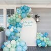 Under The Sea Balloon Arch Kit,Light Blue Green White Clear Ocean Balloons for Kids Under The Sea Party Decorations Shark Themed Birthday Wedding Graduation Baby Shower Party Decorations