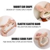 Face Wash Headband and Wristband Set | Spa Headband and Wristband Set Combination | Essential Beauty Routine Accessory | Bunny Ears Headband | 3-Piece Set | Coral Fleece | For Women and Girls