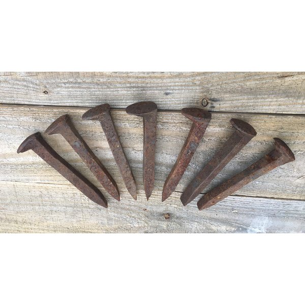 Steel Railroad Spikes. Set of 7