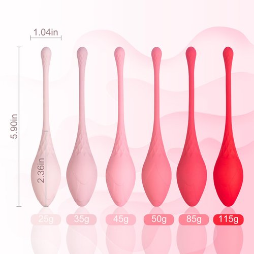 Jannsk Kegel Women's Fitness Ball, Recommended by Doctors for Pelvic Floor strengthening and Tightening Exercises, Basic and Advanced Kegel Fitness Products