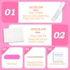 24PCs Press On Nails, Short Square Medium Shape, Solid Dark Color Fake Nails, Stick on Nails Glue on Nails Short Coffin False Nails (Ivory)