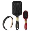 Conair Velvet Touch Hair Brush Set - Includes Paddle hair brush - travel hair brush - includes bonus black headband