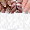 MOLILON 2880pcs French Tip Nail Guides Nail Stickers French Nail Tips Guides Self-Adhesive Moon V-Shaped French Manicure Strip for Edge Auxiliary Stickers DIY Stencil Tools - 60 Sheets