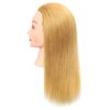 TIANYOUHAIR Blonde Real 100% Human Hair Mannequin Head Manikin Cosmetology Doll Training Head with Stand for Hairstylist Hairdresser Practice Braiding Styling Bleaching Dyeing Curling Cutting
