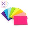 8 Pads Lined Sticky Notes 4x6 Sticky Notes with Lines Self-Stick Note Pads 8 Bright Multi Colors, 35 Sheet/Pad