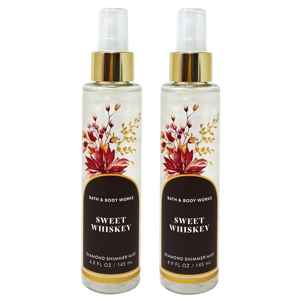 Bath and Body Work SWEET WHISKEY Diamond Shimmer Mist Gift Set - Lot of 2