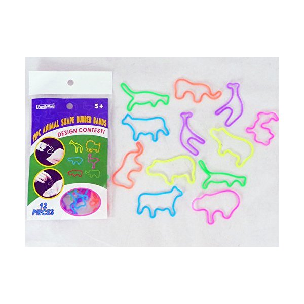 Hair Rubber Bands Animal Desig N, Case of 144