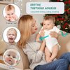 Baby Teether Toys for 0-6 Months, Silicone Teething for Babies 12-18 Months, Chew Infant Teething Relief Straw Tube (2 Pack)