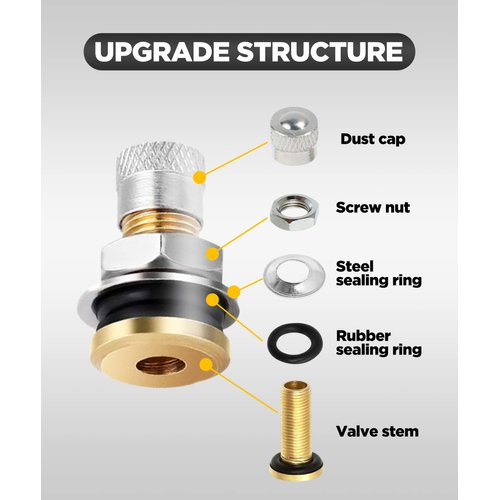 YAKEFLY 6 Pack Fuel Gas Tank Vent Caps,Leak-Proof Gas Jug Vent Caps Enhances Flow,Metal Gas Can Vent Cap Kit,Gas Tank Vent Cap Fuel Tank Exhaust Vent Valve Kit for Faster Refills