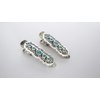 Two small blue and silver metal alligator hair clip fine thin hair