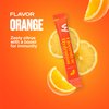 VitaHustle Electrolyte Hydration Immunity Drink Mix, Caffeine Free Stick Packs, Beta Glucan, Vitamin C, Elderberry (6 Count, Orange)