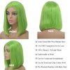 Lime Green Bob Wig Human Hair Lace Front Wigs 10 Inch 13x4 HD Lace Front Wigs Human Hair Pre Plucked Glueless Wigs Short Bob Wig Brazilian Virgin Human Hair Lace Front Wigs for Women 180% Density