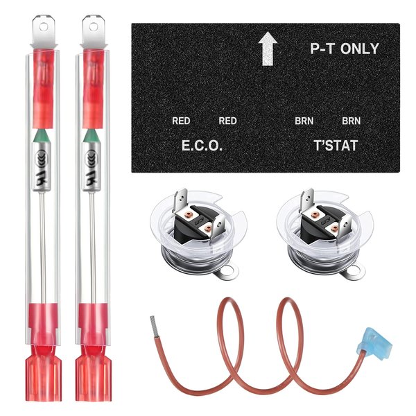 Dreyoo RV Water Heater Thermal Cutoff with ECO Thermostat Assembly Kit, UL Listed Replacement Part Compatible with Atwood 91447 93866 (2 Pcs)