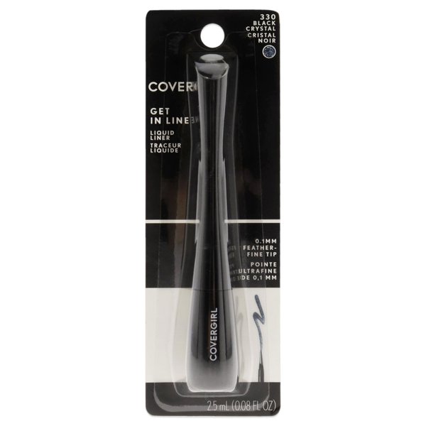 COVERGIRL Get In Line Liquid Eyeliner, Black Crystal, 0.08 Fl Oz (packaging may vary)