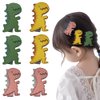 6 pcs Cartoon Dinosaur Hair Clips ,Cute Animal Pattern Barrettes for Girl Lady Hair Clip Headdress Hairstyle Decorate Supplies